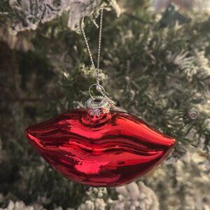 Valentine's Day Decor Red Lips Ornament